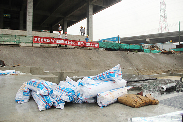 廣進(jìn)國際商業(yè)中心施工現(xiàn)場 佛山防水