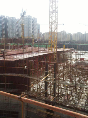 世家施工工地——地下室 JS復合防水涂料